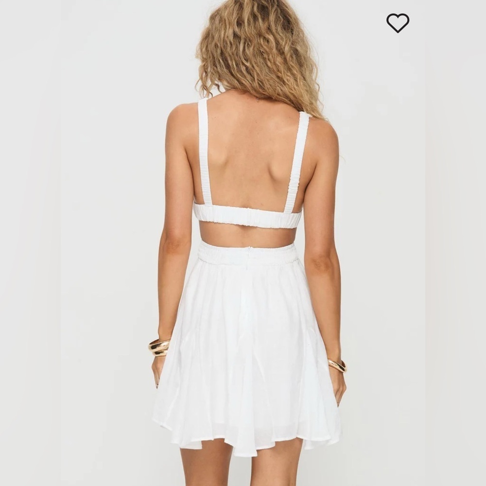 NWT Princess Polly Roussel Cut-out Breezy Summer Mini Dress lined white size 6 - Picture 10 of 10